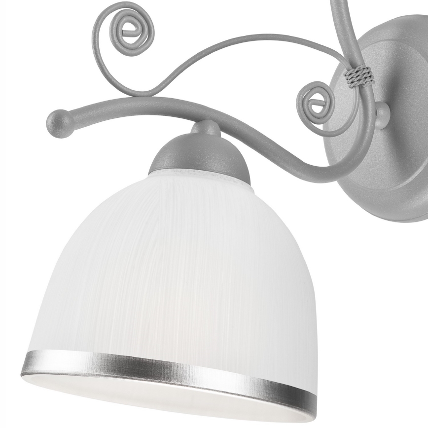 Nástěnná lampa RETRO II 1xE27/60W/230V stříbrná