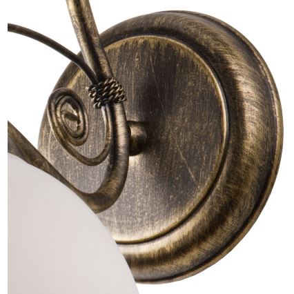 Nástěnná lampa RETRO II 1xE27/60W/230V zlatá patina