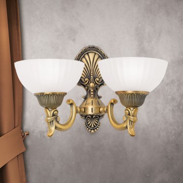 Nástěnná lampa ROCCA 2xE27/60W/230V bronz/bílá