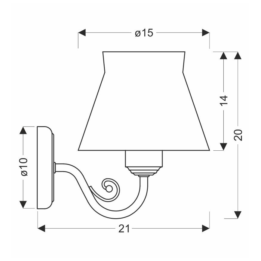 Nástěnná lampa ROSSINI 1xE27/40W/230V