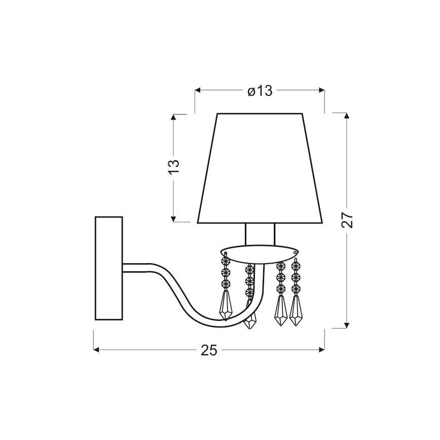 Nástěnná lampa RUTI 1xE14/40W/230V