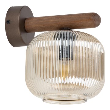 Nástěnná lampa SALVIA 1xE14/10W/230V hnědá/kouřová hnědá
