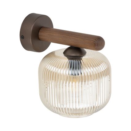 Nástěnná lampa SALVIA 1xE14/10W/230V hnědá/kouřová hnědá