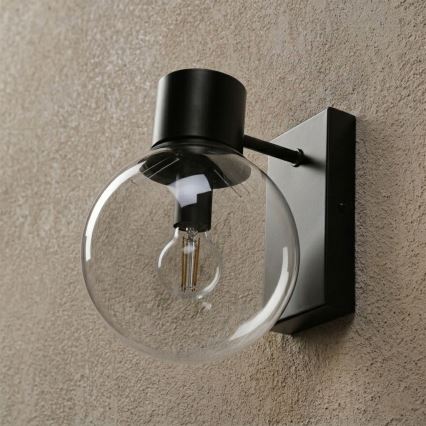 Nástěnná lampa SFERIO 1xE14/5W/230V černá/čirá