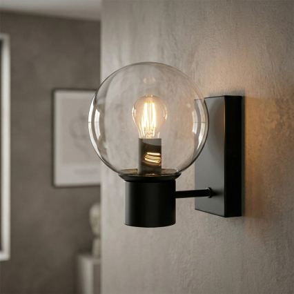 Nástěnná lampa SFERIO 1xE14/5W/230V černá/čirá