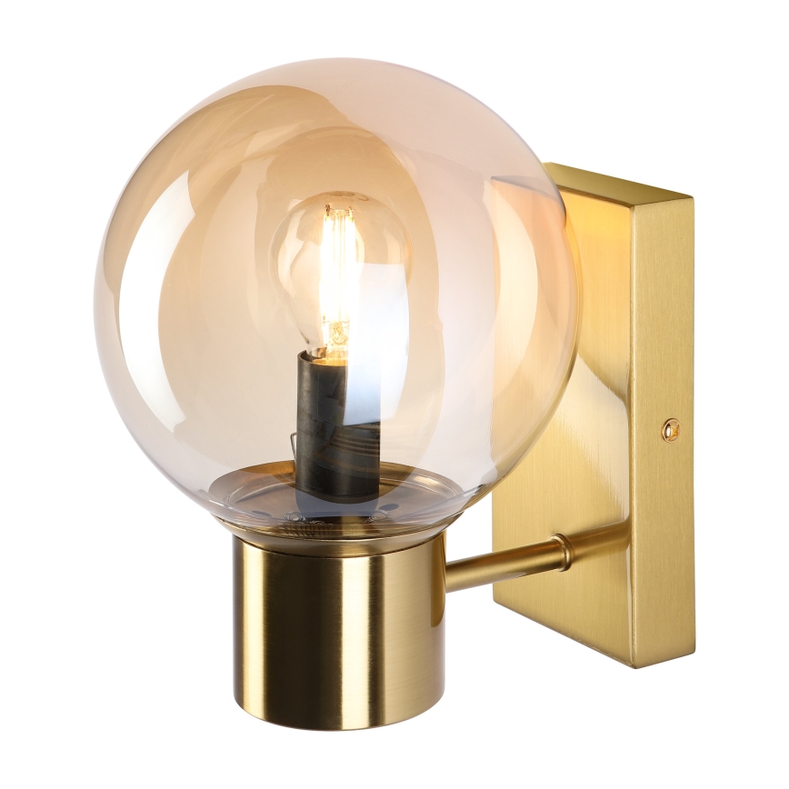 Nástěnná lampa SFERIO 1xE14/5W/230V mosaz/kouřová béžová