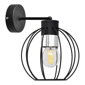 Nástěnná lampa STARLIGHT 1xE27/15W/230V černá/stříbrná