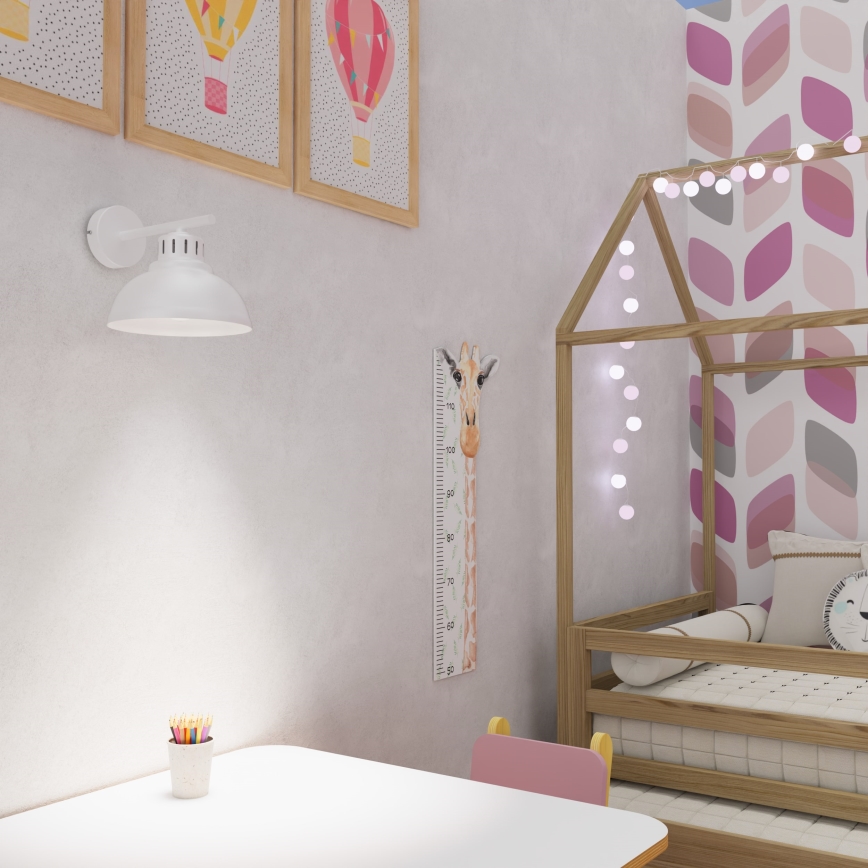 Nástěnná lampa SVEN 1xE27/15W/230V bílá