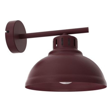 Nástěnná lampa SVEN 1xE27/15W/230V burgundy