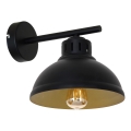 Nástěnná lampa SVEN 1xE27/15W/230V černá/zlatá