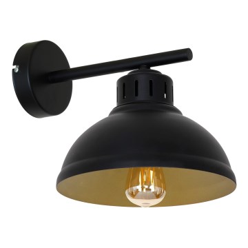 Nástěnná lampa SVEN 1xE27/15W/230V černá/zlatá