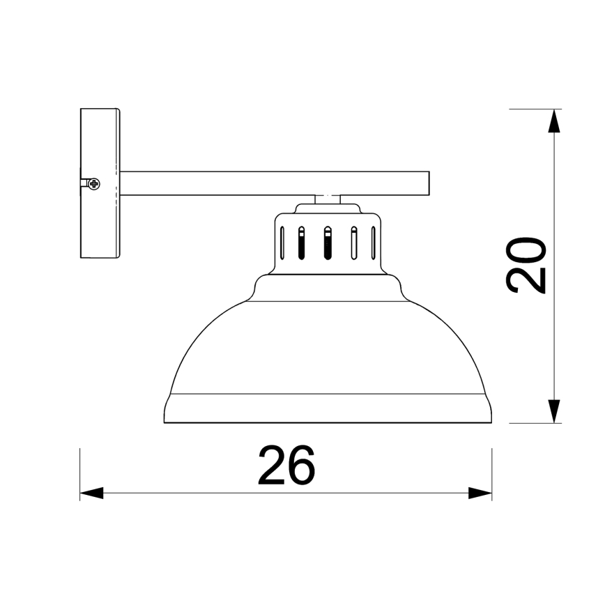 Nástěnná lampa SVEN 1xE27/15W/230V černá/zlatá