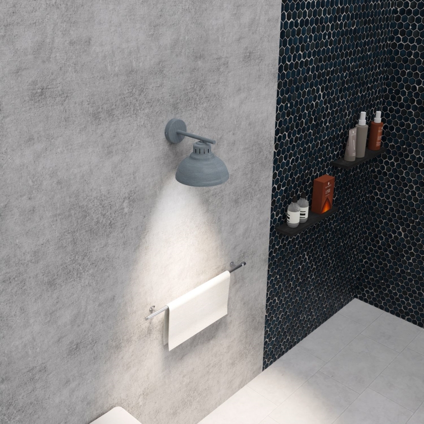 Nástěnná lampa SVEN 1xE27/15W/230V šedá