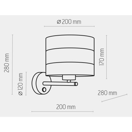 Nástěnná lampa TAGO 1xE27/15W/230V bílá/zlatá