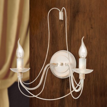 Nástěnná lampa VELA 2xE14/40W/230V bílá/zlatá/patina