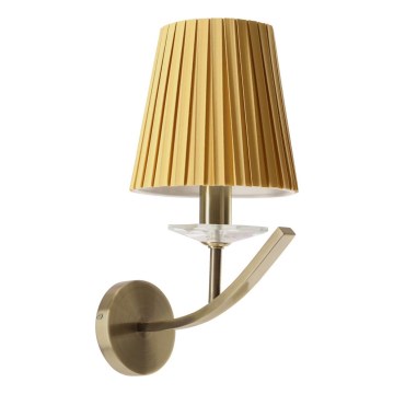 Nástěnná lampa VITORIA 1xE14/40W/230V žlutá/mosaz