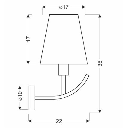 Nástěnná lampa VITORIA 1xE14/40W/230V žlutá/mosaz