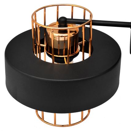 Nástěnná lampa VOLTA 1xE27/15W/230V 23 cm černá/zlatá