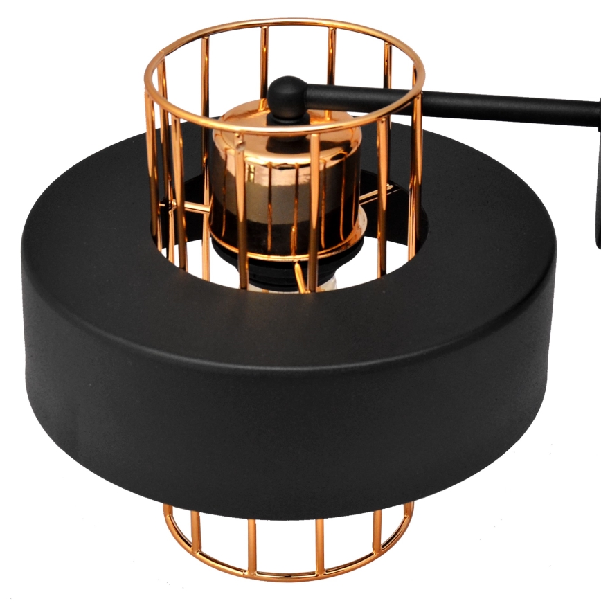 Nástěnná lampa VOLTA 1xE27/15W/230V 23 cm černá/zlatá