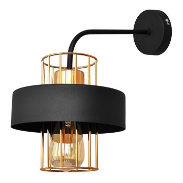 Nástěnná lampa VOLTA 1xE27/15W/230V 34 cm černá/zlatá