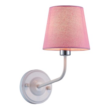 Nástěnná lampa YORK 1xE14/60W/230V růžová/bílá