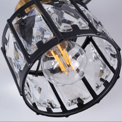 Nástěnná lampa ZAHARA 1xE27/10W/230V černá