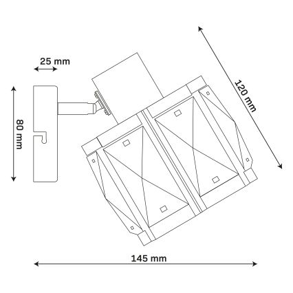 Nástěnná lampa ZAHARA 1xE27/10W/230V černá
