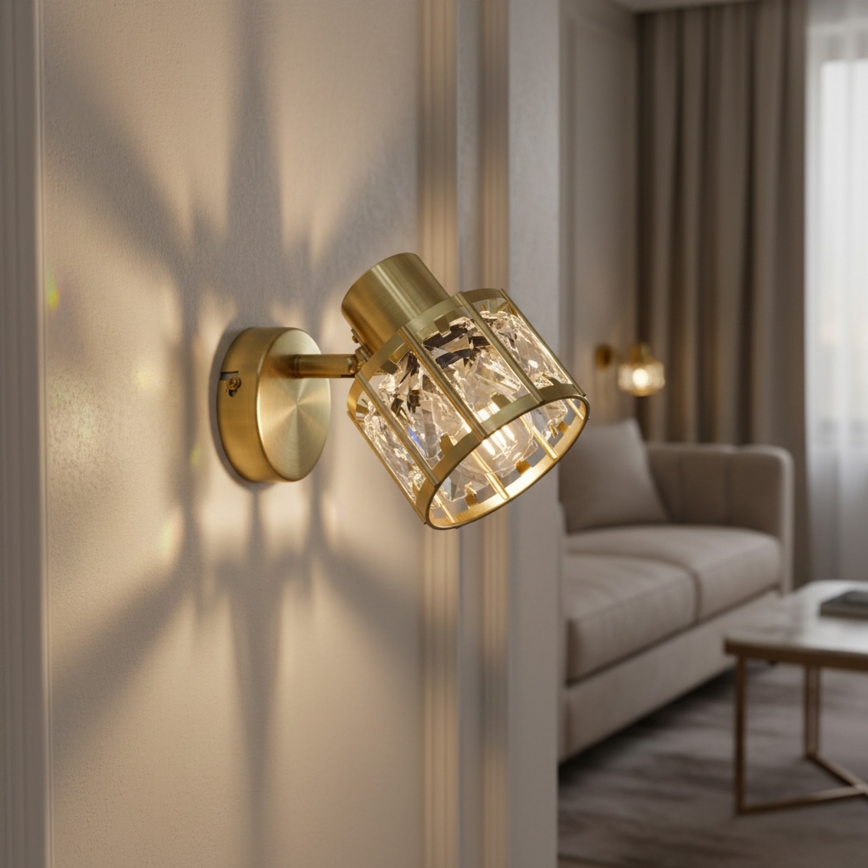 Nástěnná lampa ZAHARA 1xE27/10W/230V zlatá