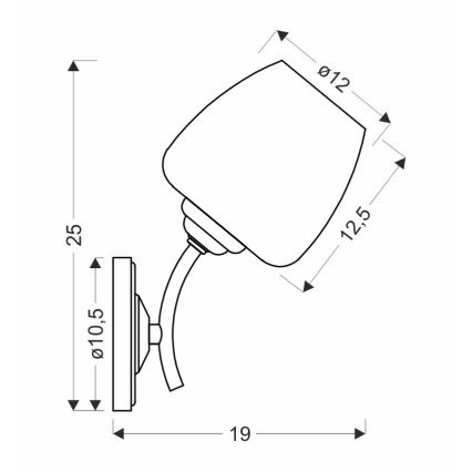 Nástěnná lampa ZINA 1xE27/40W/230V