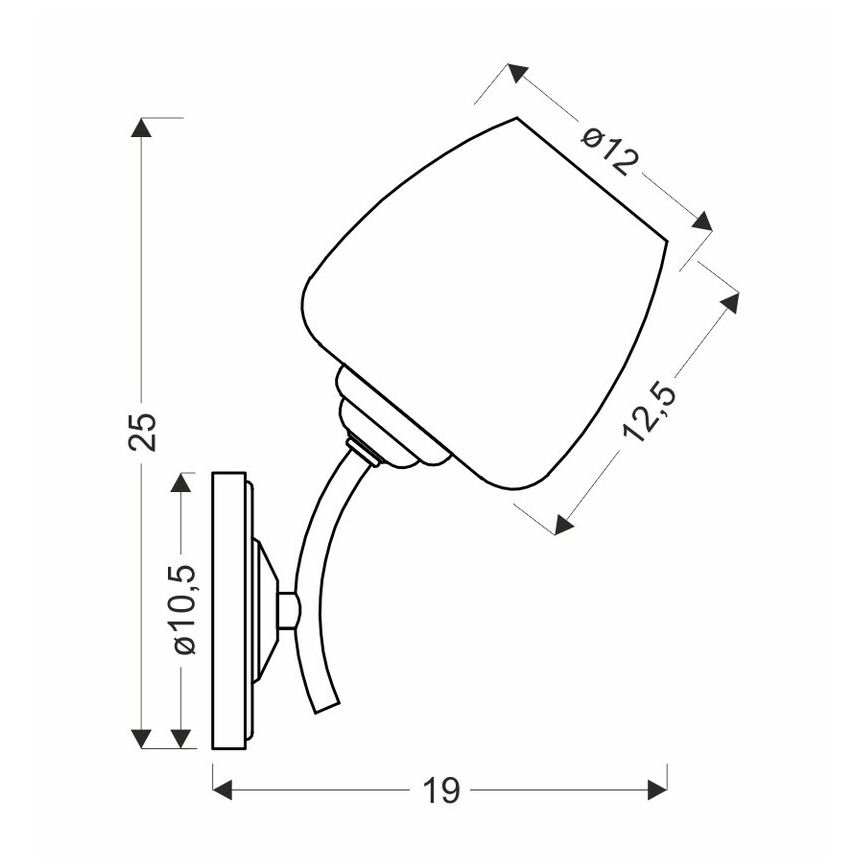 Nástěnná lampa ZINA 1xE27/40W/230V