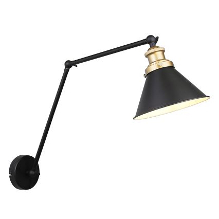 Nástěnná lampička FUNDO 1xE27/40W/230V černá/zlatá