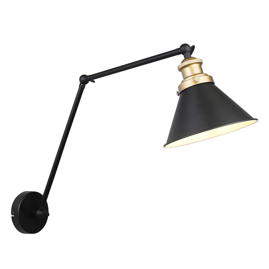 Nástěnná lampička FUNDO 1xE27/40W/230V černá/zlatá