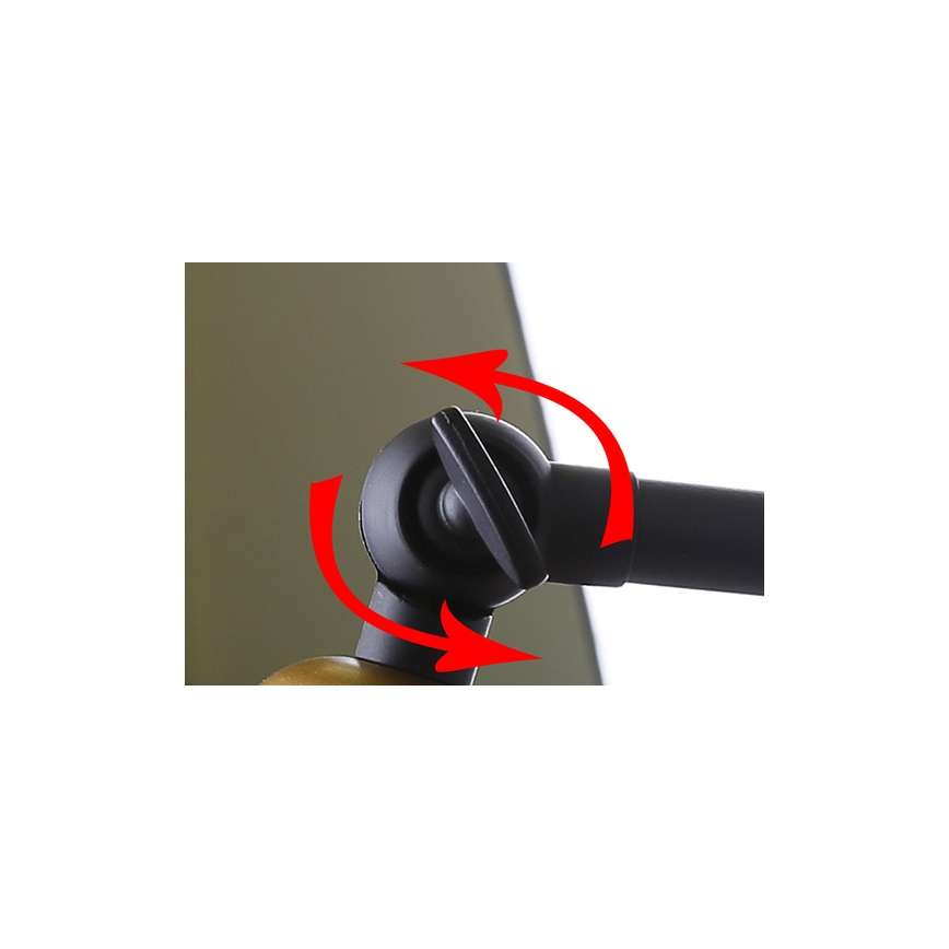 Nástěnná lampička FUNDO 1xE27/40W/230V černá/zlatá