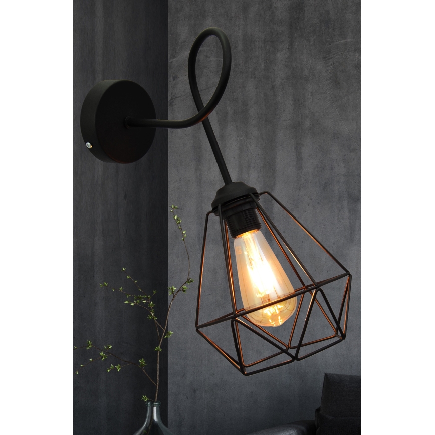 Nástěnná lampička KARO 3xE27/15W/230V černá