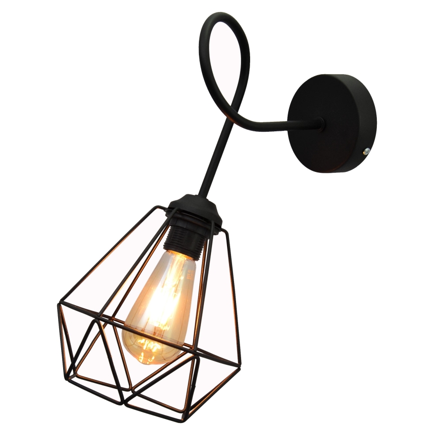 Nástěnná lampička KARO 3xE27/15W/230V černá