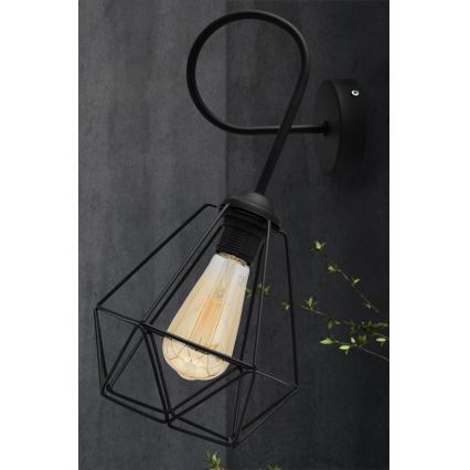 Nástěnná lampička KARO 3xE27/15W/230V černá