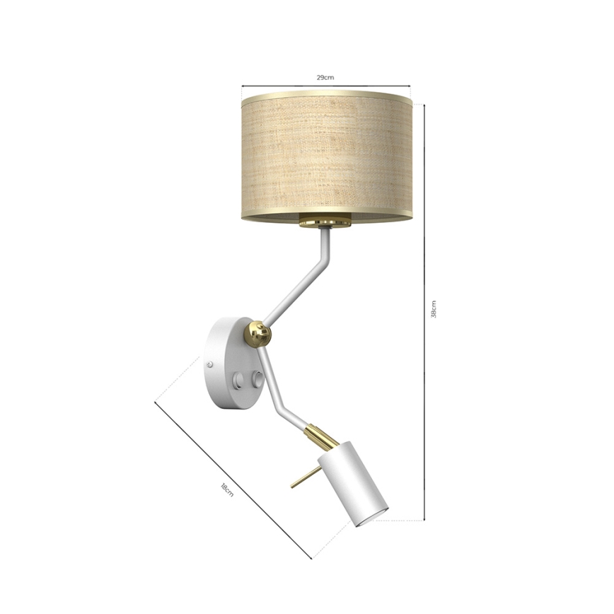 Nástěnná lampička MARSHALL 1xE27/40W/230V + 1xGU10/MR11/7W