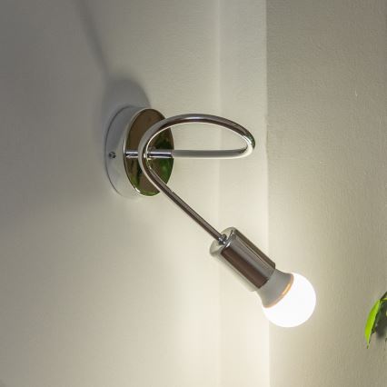 Nástěnná lampička OXFORD 1xE27/15W/230V lesklý chrom