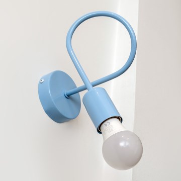 Nástěnná lampička OXFORD 1xE27/15W/230V modrá