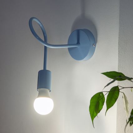 Nástěnná lampička OXFORD 1xE27/15W/230V modrá