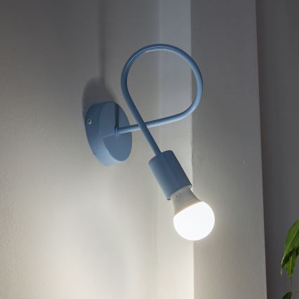 Nástěnná lampička OXFORD 1xE27/15W/230V modrá