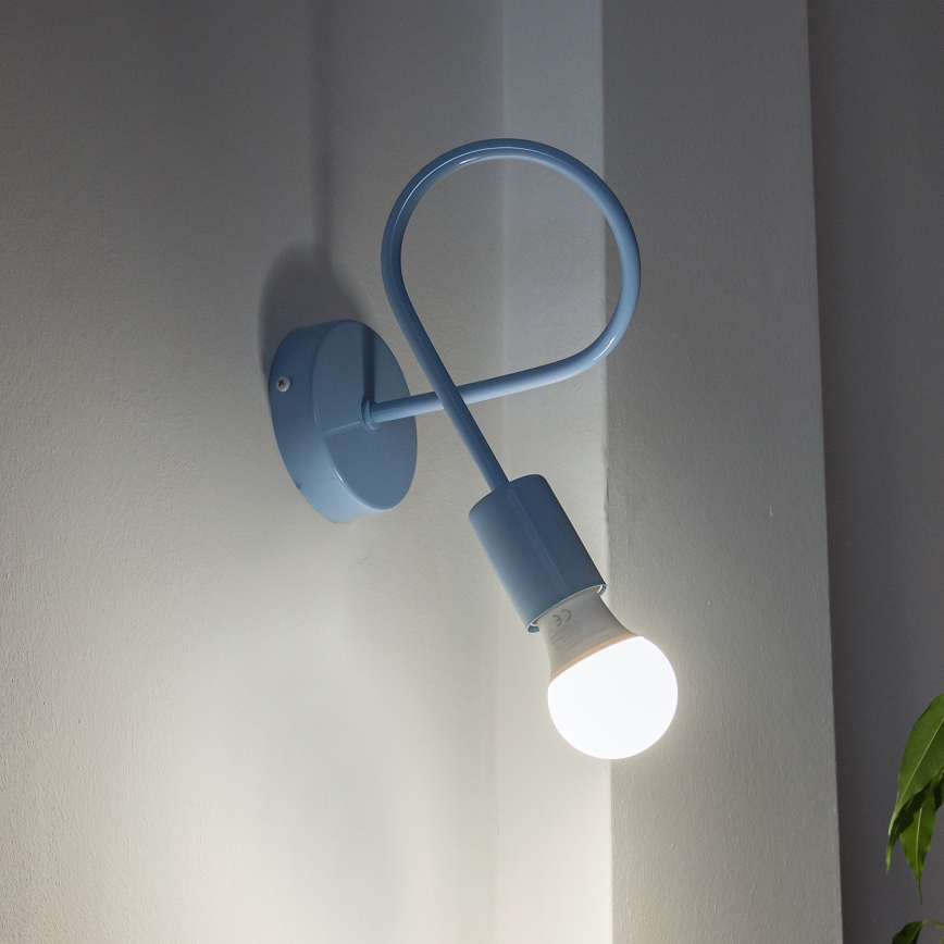 Nástěnná lampička OXFORD 1xE27/15W/230V modrá