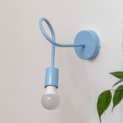 Nástěnná lampička OXFORD 1xE27/15W/230V modrá