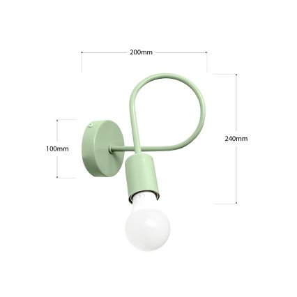 Nástěnná lampička OXFORD 1xE27/15W/230V zelená