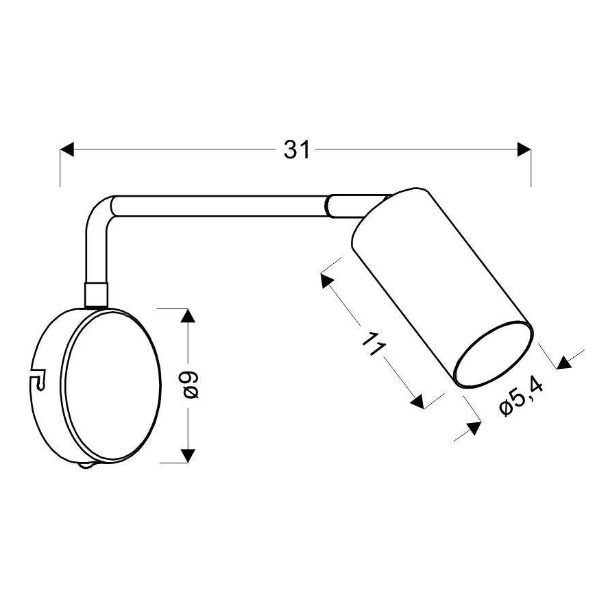 Nástěnná lampička TINA 1xGU10/15W/230V bílá