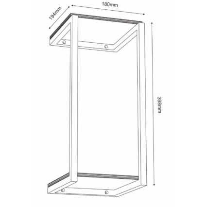 Nástěnná police 40x18 cm