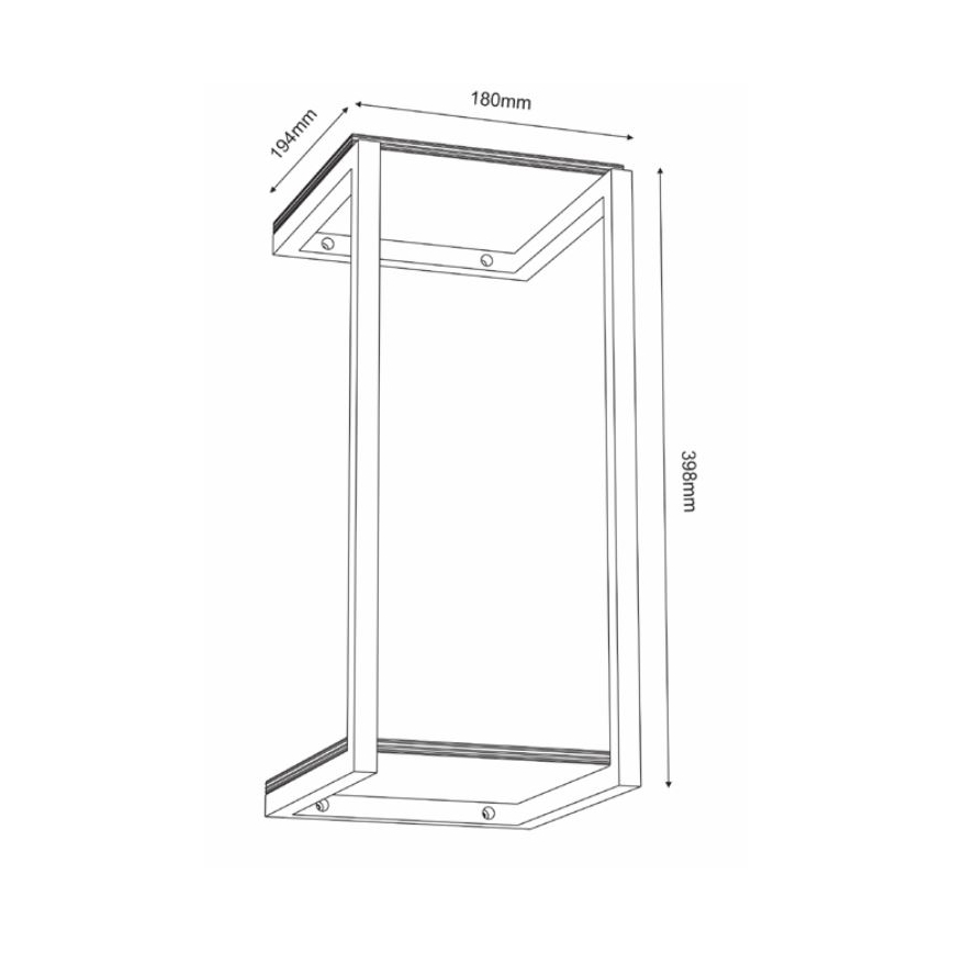 Nástěnná police 40x18 cm