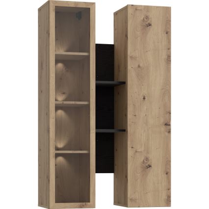 Nástěnná police INAR dub/černá