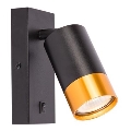 Nástěnné bodové svítidlo 1xGU10/35W/230V černá/zlatá