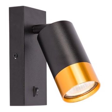 Nástěnné bodové svítidlo 1xGU10/35W/230V černá/zlatá